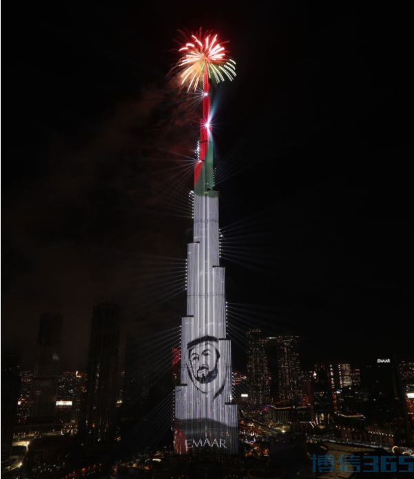 美爆了！迪拜哈利法塔举行跨年烟花灯光秀